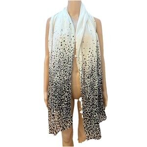 Target Black & White Ombre Polka Dot Lightweight Rectangular Scarf 73” X 27”